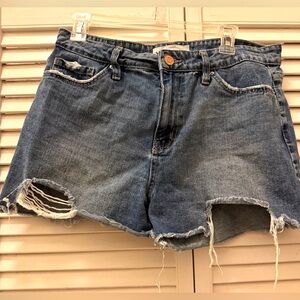 YMI Distressed Denim Blue Jean Shorts